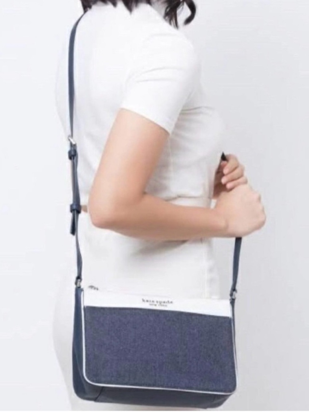 Kate Spade Cameron Denim Colorblock Zip Crossbody Bag